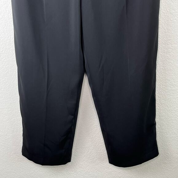 Kathy Levine by Request Black Straight Dress Slacks Pants Lined New Petite Large - Picture 6 of 13